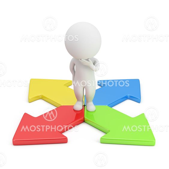 3d small people - choice of direction