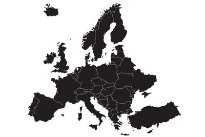 Europe map (vector)
