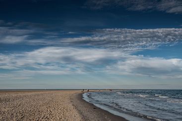 Clouds over beach
