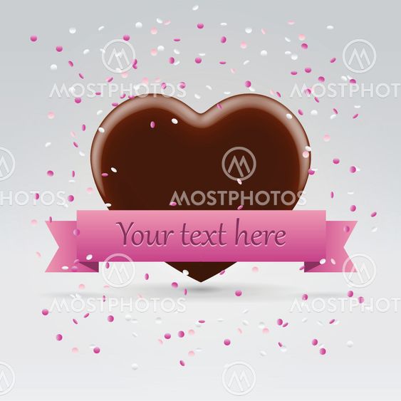 Chocolate heart postcard