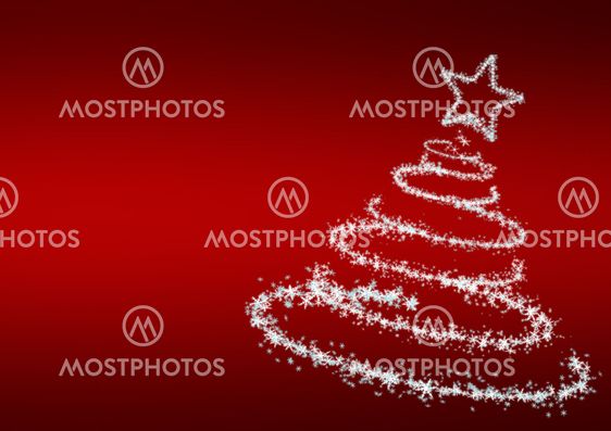 Christmas tree from snowflakes