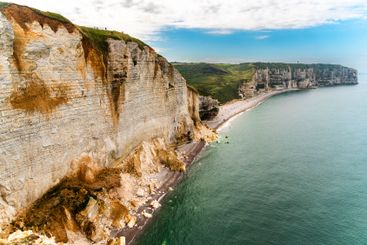 Beautiful seaside landscape of cliffs on the Normandy...