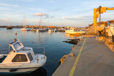 Sunset view of the port of Sozopol, Bulgaria