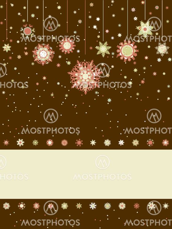 Christmas greeting card with snowflakes. EPS 8