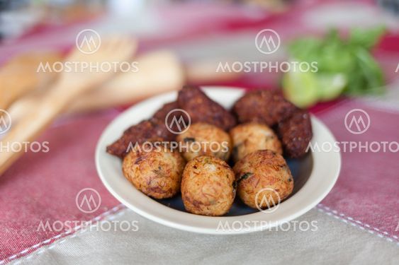 Kibbeh and Codfish balls