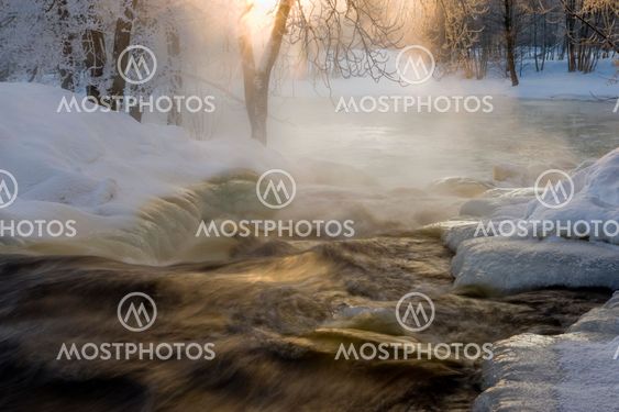 Winter picture a stream