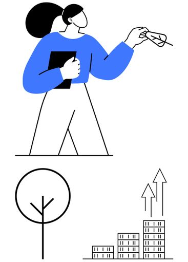 Woman with notebook exchanging ideas alongside tree and...