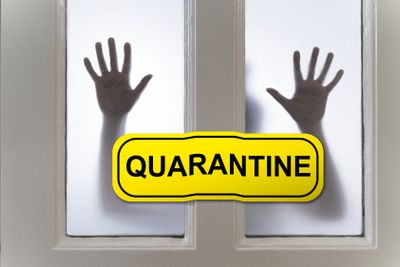 Woman Isolated On Coronavirus Quarantine