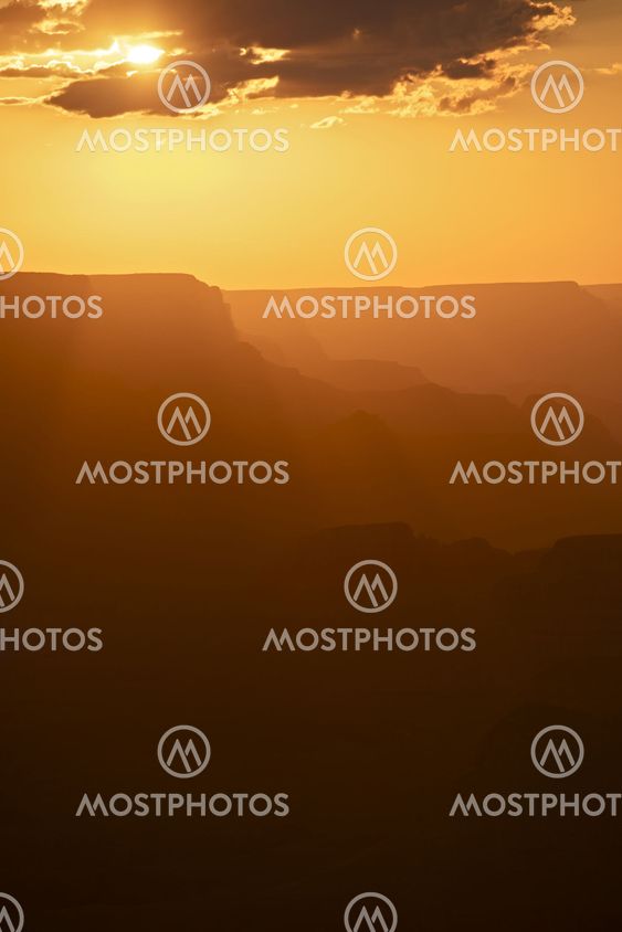 Summer Sunset Over Canyon