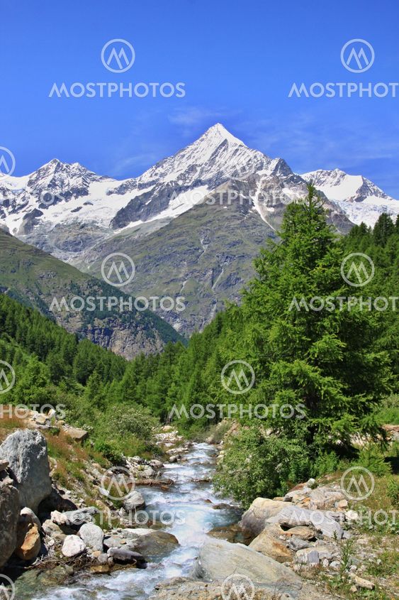 View near the Matterhorn in Swiss
