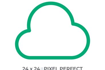 Cloud colorful line ui icon