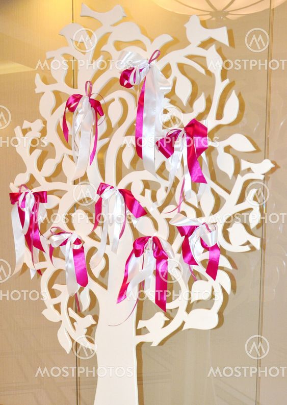 Craft tree with ribbons