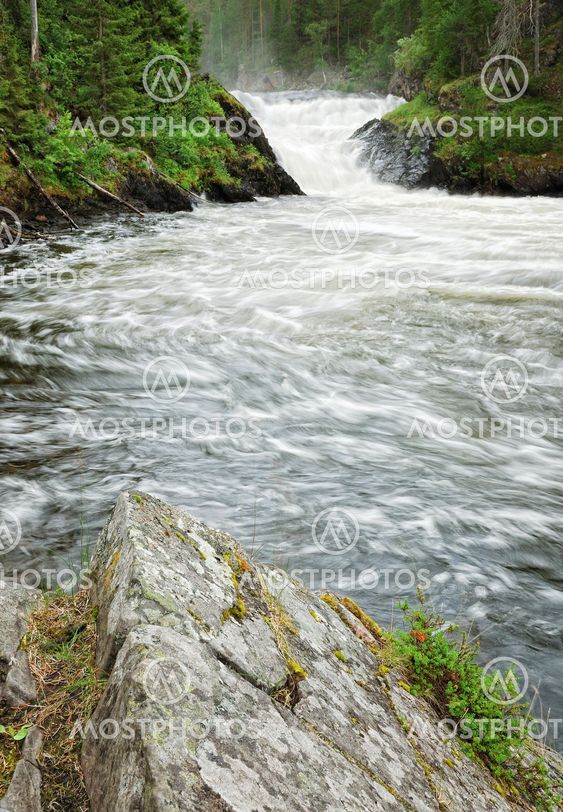Waterfall of Kitkajoki river, Finland