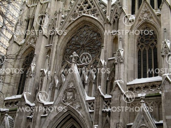 Snö på St. Patrick's Cathedral