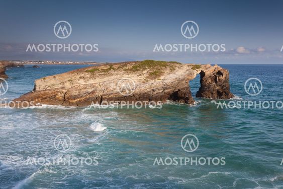 Beach of the cathedrals, Ribadeo, Lugo, Galicia, Spain