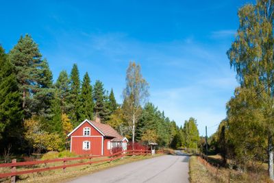 Red wooden house in Sweden