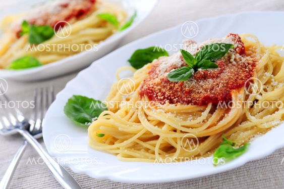 Pasta and tomato sauce