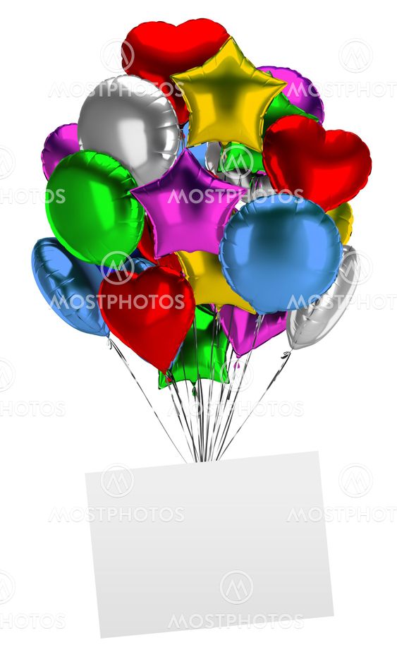 bunch of balloons with an empty board