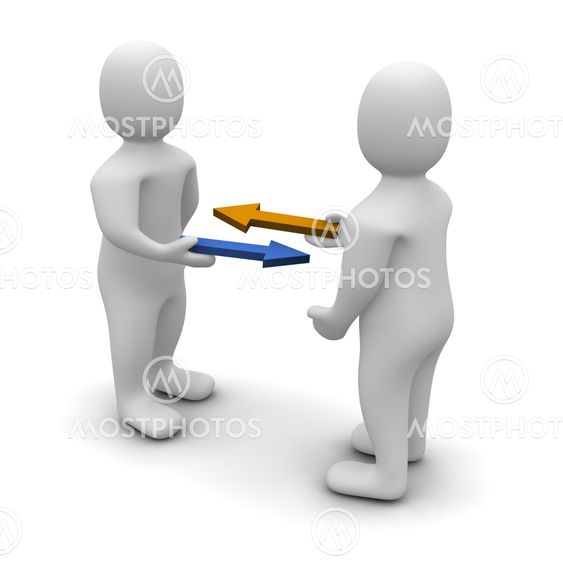 Exchange or trade conceptual illustration