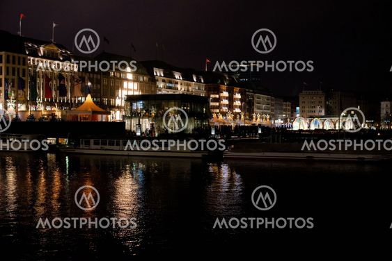 traditional christmas market in Hamburg, Germany