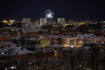 Fyrverkeri över Eskilstuna