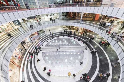 Circular interior at the Mall of Scandinavia in Solna