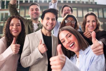 Celebrating a Successful Day in Business with Teamwork