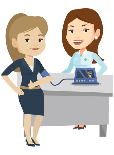 Blood pressure measurement vector illustration.