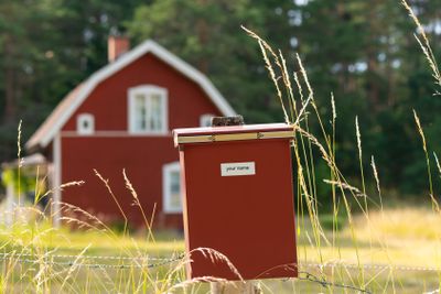 Red wooden house in Sweden