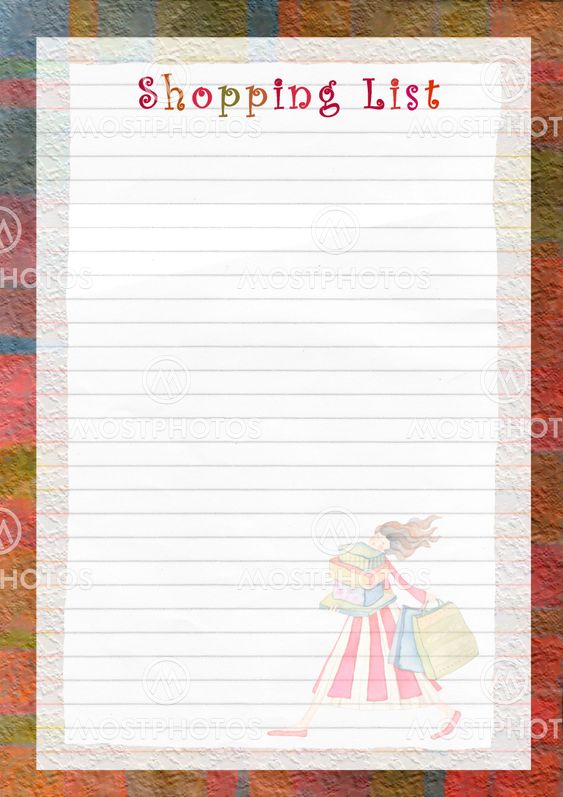 shopping list