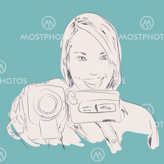 Girl Holding Video Camera