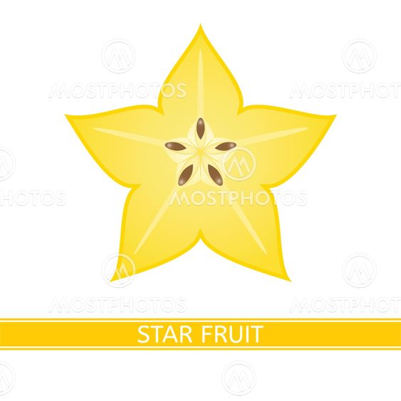 Starfruit isolated on white