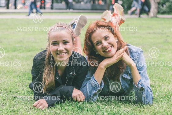 Two Girls at Park in Tallinn