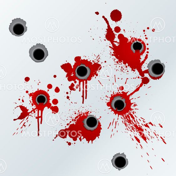 Gunshot blood splatter background