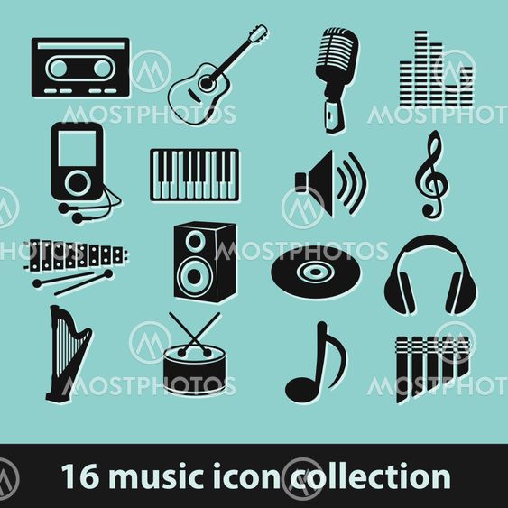16 music icon collection