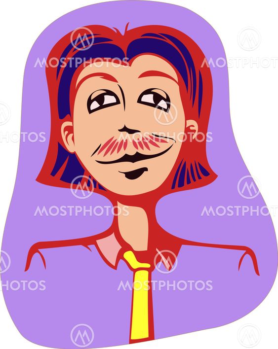 A leering man.