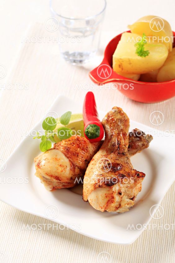 Roast chicken drumsticks