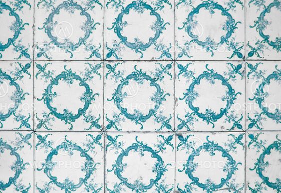 Traditional Portuguese glazed tiles