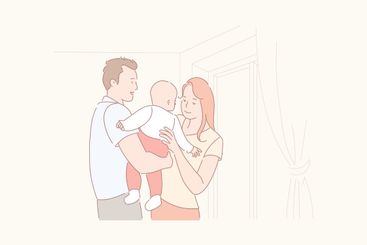 Family life, parenthood, baby care concept