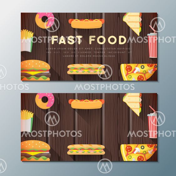 fast food banner backdrops templates