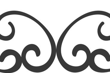 Elegant swirl forming a decorative vintage ornament with...