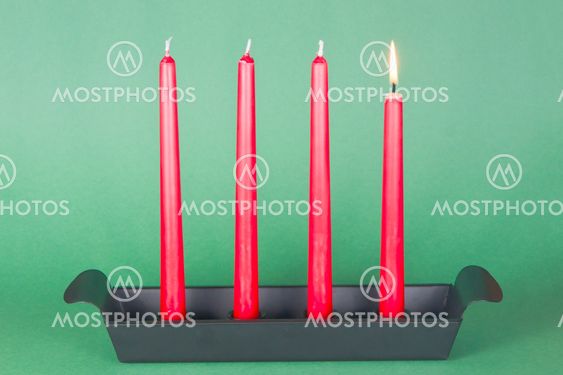 First of Advent with red candles