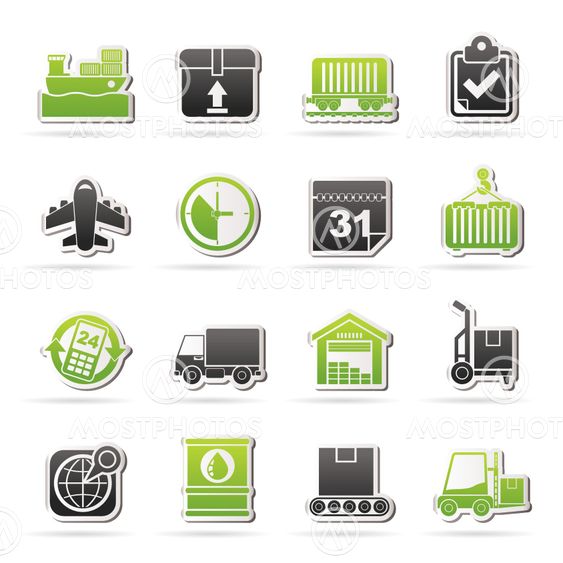 Logistic and Shipping icons