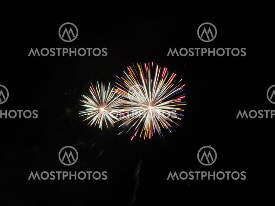 Fireworks - White, Red, Blue, and Gold