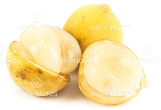 Lanzones fruit isolated on white background