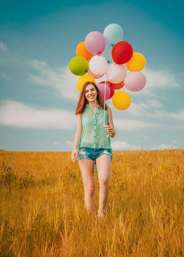 Happy day with ballons