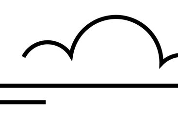 Minimalist Cloud, Umbrella, and Gift Box Concept with...