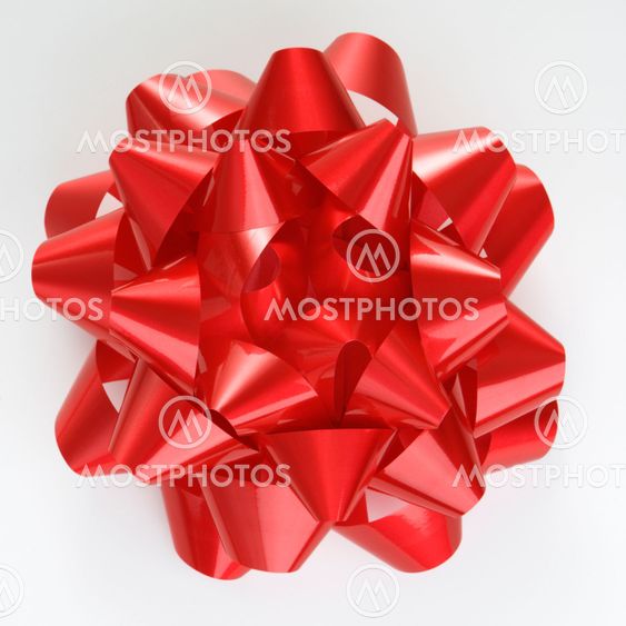 Red Christmas bow.