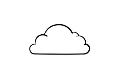 Cloud hand drawn outline doodle icon.