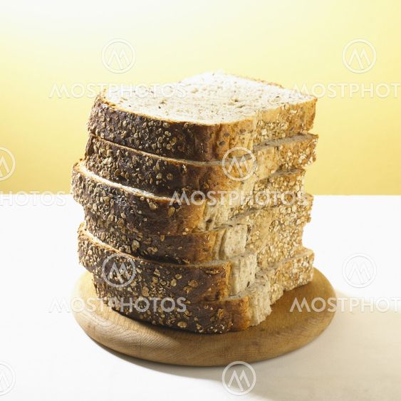 Sliced pieces of brown bread.